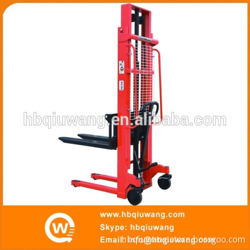 Fixed forks manual hydraulic stacker